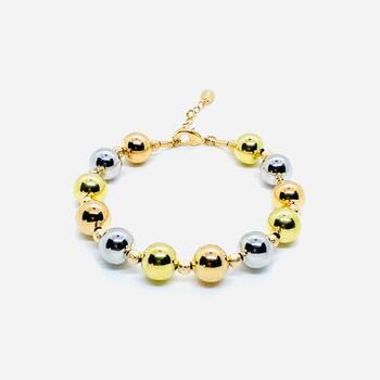 Браслет шары Би-Колор