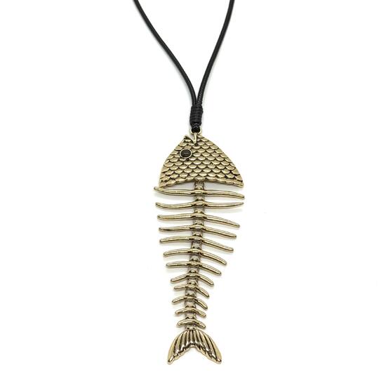 Колье рыба на шнурке