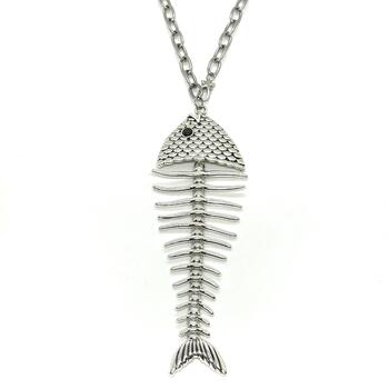 Кольце рыба на цепочке