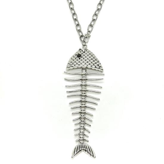 Кольце рыба на цепочке