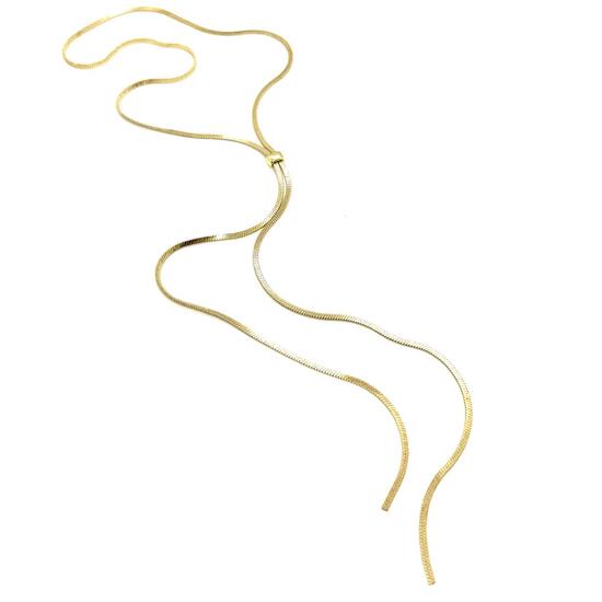 Колье галстук позолота