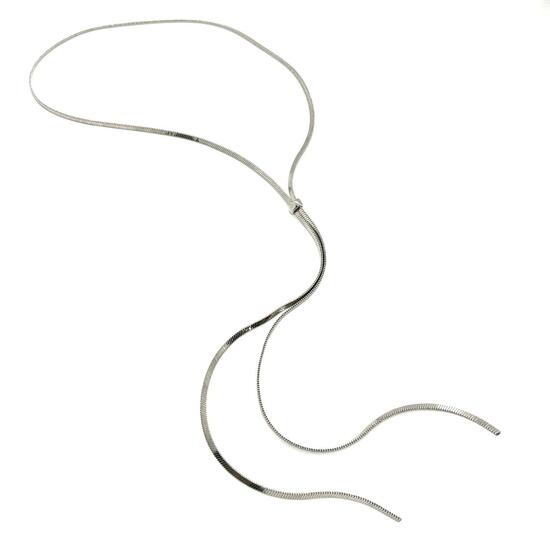 Колье галстук родий