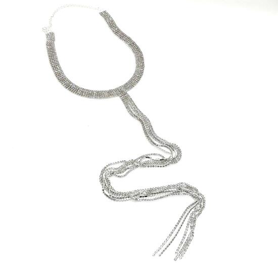 Колье сверкающее галстук