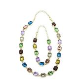 Колье цветные квадраты