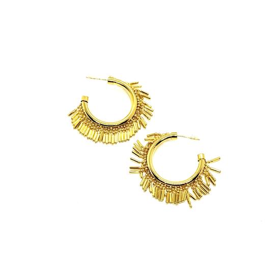 Серьги с бисером