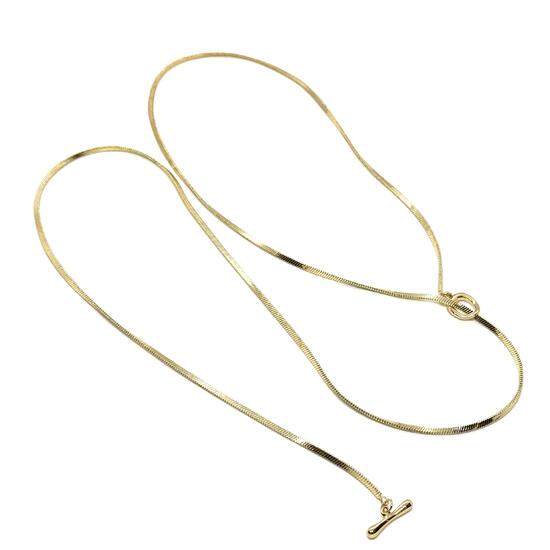 Колье галстук регулируемый позолота