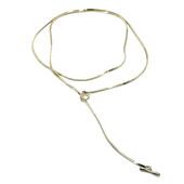 Колье галстук регулируемый позолота