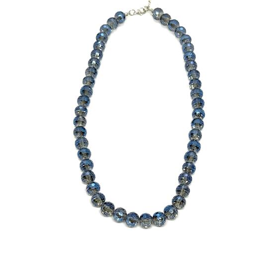 Колье бусинки синии