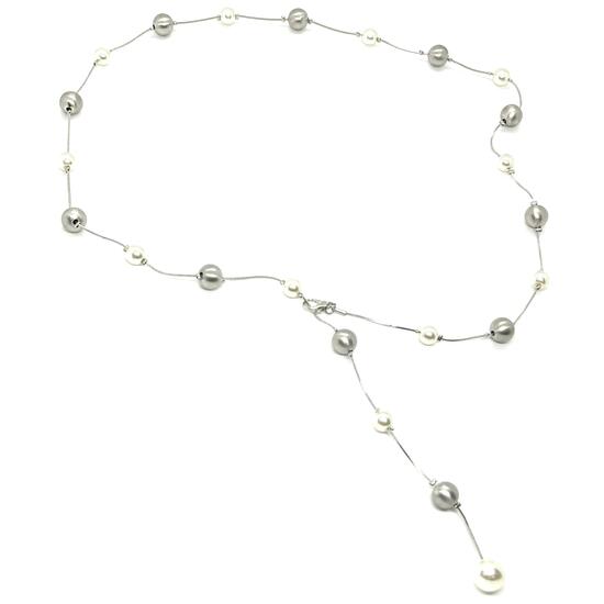 Колье галстук с бусинками