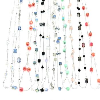 Колье сатуар родий в ассортименте