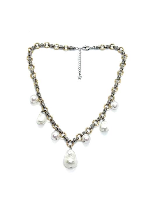 Колье жемчуг цепи